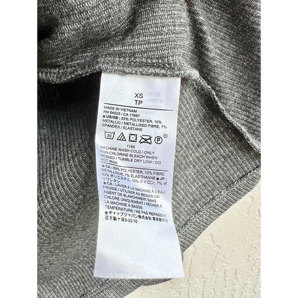 NWT Banana Republic Off The Shoulder Ribbed Knit Pullover Top Gray Women's XS - Picture 4 of 5